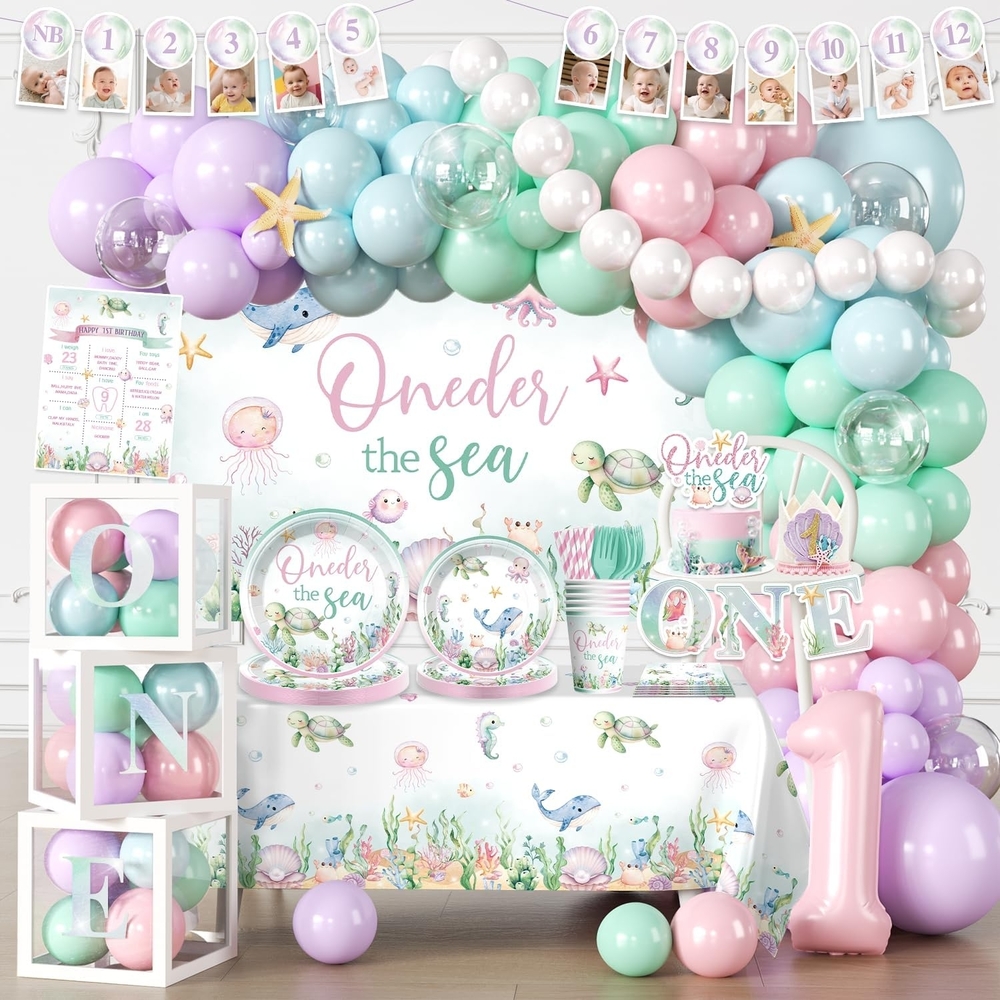 Under the Sea Disposable Tableware Birthday Party Supplies Set